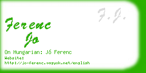 ferenc jo business card